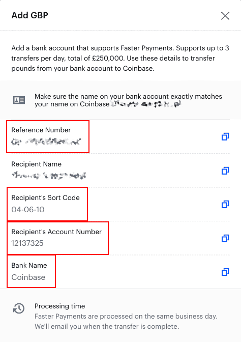 Send a bank transfer to Coinbase for the amount you want to invest in Ethereum.