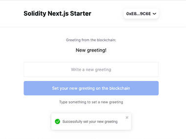 Solidity Next.js dApp Starter | Tom Hirst