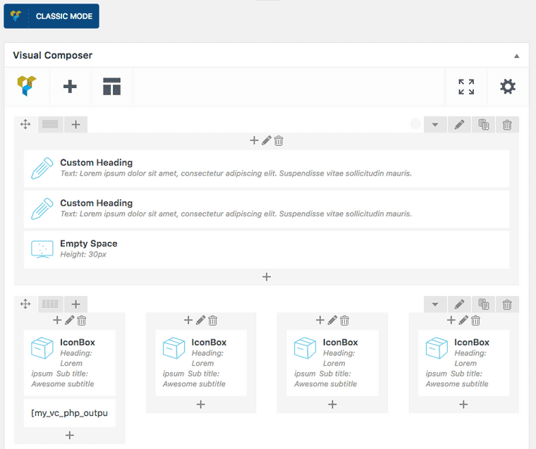 Shortcode positioned in more complicated layouts