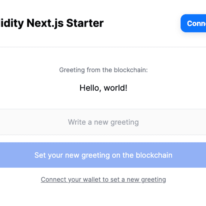 Solidity Next.js dApp Starter