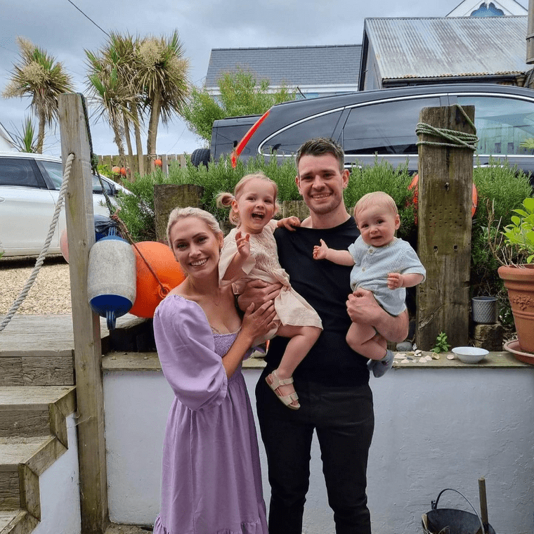 Tom with Steph, Ruby and Jack