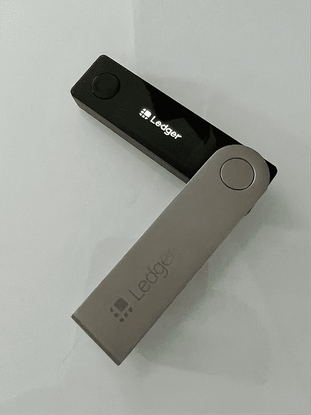 Ledger Nano X hardware wallet for keeping your NFTs safe.