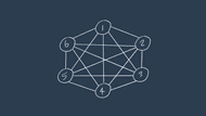 6 connected nodes forming a blockchain.